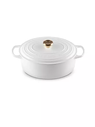 LE CREUSET | Ovaler Bräter aus Gusseisen Signature 31cm 6,3l White | weiss