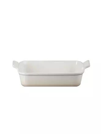 LE CREUSET | Rechteckige Auflaufform Tradition aus Steinzeug 26x19cm/4,2l Meringue | dunkelrot