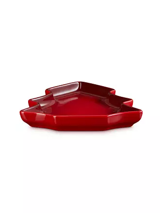 LE CREUSET | Teller in Tannenbaumform aus Steinzeug 19cm Artichaut | rot