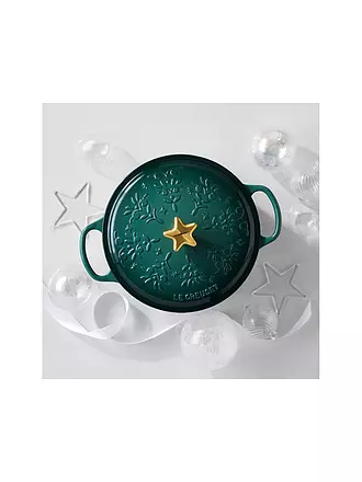 LE CREUSET | Weihnachts Bräter mit Deckel 24cm SIGNATURE Artichaut | dunkelgrün