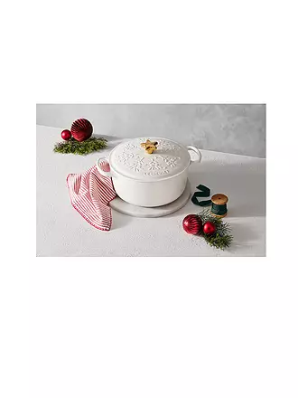 LE CREUSET | Weihnachts Bräter mit Deckel 24cm SIGNATURE Cotton | dunkelgrün