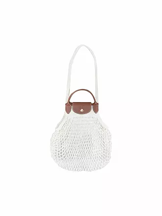 LONGCHAMP | Le Pliage Filet Collection Handtasche, Aubergine | creme