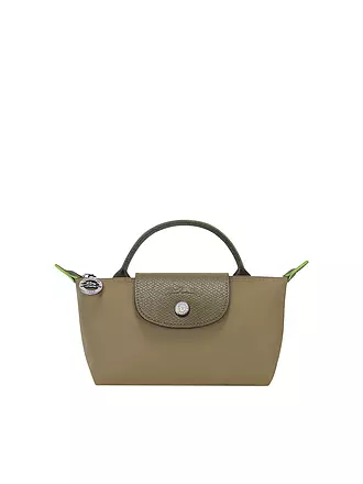 LONGCHAMP | Le Pliage Green Pochette mit Henkel orange | grün