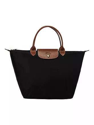 LONGCHAMP | Le Pliage Original Handtasche Medium, Chamois | schwarz