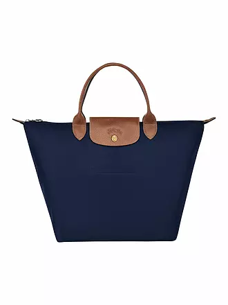 LONGCHAMP | Le Pliage Original Handtasche Medium, Chamois | dunkelblau