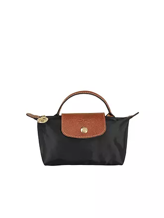 LONGCHAMP | Le Pliage Original Pochette mit Henkel, Chamois | schwarz