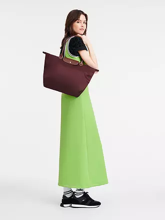 LONGCHAMP | Le Pliage Original Shopper Large, Vert | dunkelrot