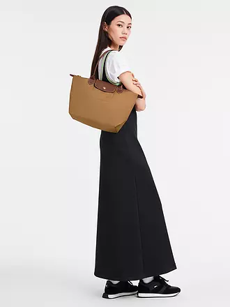 LONGCHAMP | Le Pliage Original Shopper Medium, Black | camel