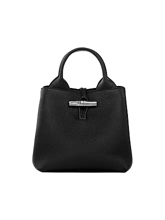 LONGCHAMP | Le Roseau Handle Bag Medium, Chataigne | schwarz