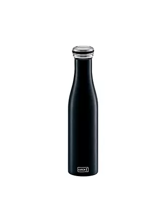 LURCH | Isolierflasche - Thermosflasche Edelstahl 0,75l Fresh-Green | schwarz