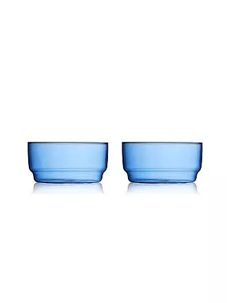 LYNG BY GLAS | Schale 2er Set TORINO 50cl Blau | hellgrün