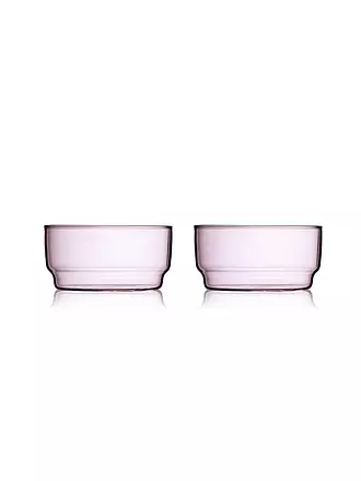 LYNG BY GLAS | Schale 2er Set TORINO 50cl Blau | rosa