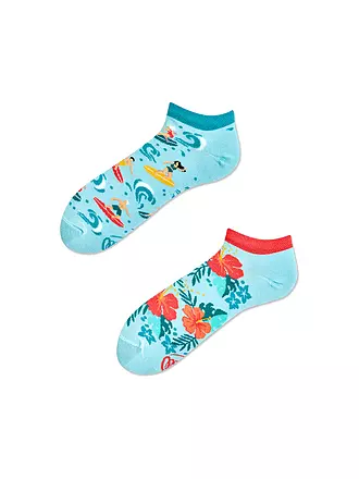 MANY MORNINGS | Sneaker Socken ALOHA VIBES | hellblau