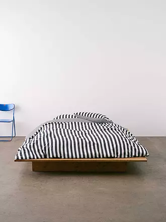 MARC O'POLO HOME | Satin Bettwäsche CLASSIC STRIPE 70x90cm/140x200cm Navy | dunkelblau