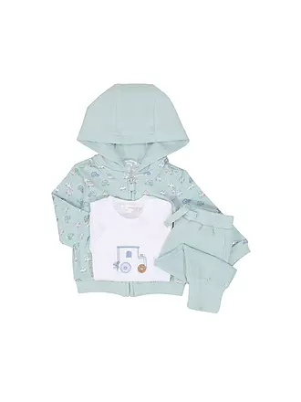 MAYORAL | Baby Jogger Set 3-teilig Body, Sweatjacke und Hose | hellgrün