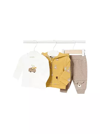 MAYORAL | Baby Set 3-teilig Sweatjacke, Langarmshirt und Hose | beige