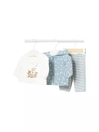 MAYORAL | Baby Set Langarmshirt, Sweatjacke, Hose 3-teilig | hellblau