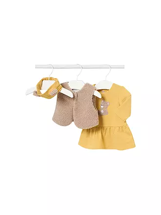 MAYORAL | Baby Set Stirnband, Gilet, Kleid 3-teilig | gelb