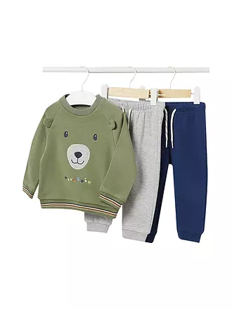 MAYORAL | Baby Set Sweater, Jogginghose 3-teilig | grün