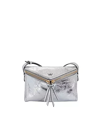 MCM | Ledertasche - Umhängetasche DIAMOND Small | silber