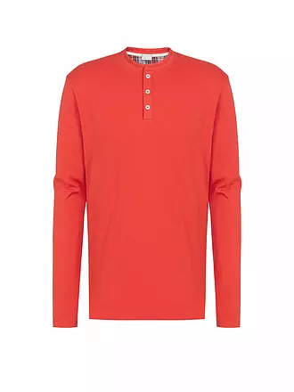 MEY | Pyjama Langarmshirt red barn | rot