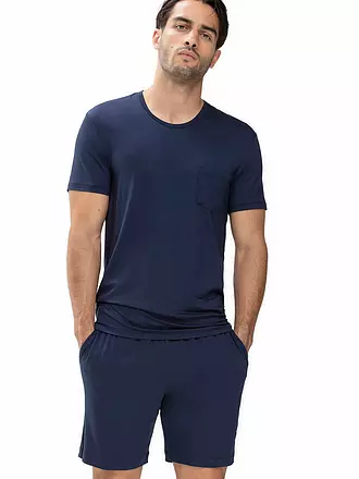 MEY | Pyjama T-Shirt JEFFERSON fossil grey | blau