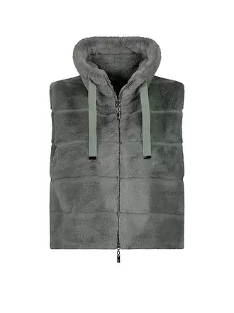 MONARI | Gilet in Felloptik | grau