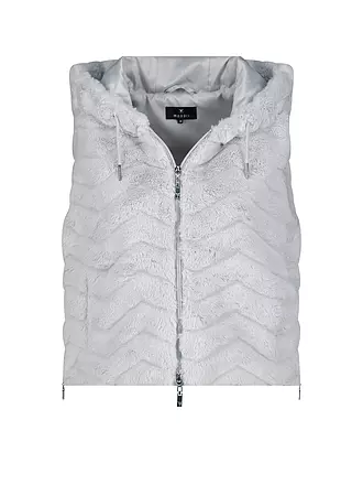 MONARI | Gilet in Felloptik | grau