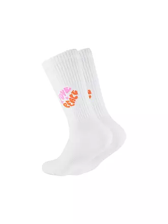 OOLEY | Socken ICON  LOVE AND PEACE weiss | 