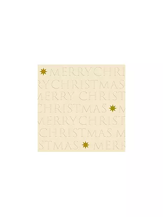 PAPER-PRODUCTS | Weihnachts Lunch-Servietten 33x33cm CHR.LETTERS.REL Green | creme