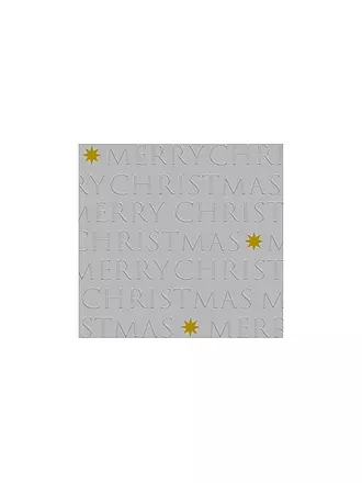 PAPER-PRODUCTS | Weihnachts Lunch-Servietten 33x33cm CHR.LETTERS.REL Green | silber