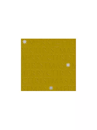 PAPER-PRODUCTS | Weihnachts Lunch-Servietten 33x33cm CHR.LETTERS.REL Off White | gold