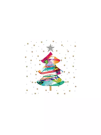 PAPER-PRODUCTS | Weihnachts Lunch-Servietten 33x33cm GLITTER TREE | bunt