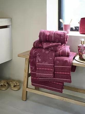 PIP STUDIO | Duschtuch  JASMIN JACQUARD 70x140cm Dark Pink | beere