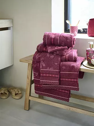 PIP STUDIO | Gästetuch  JASMIN JACQUARD 30x50cm Dark Pink | grün