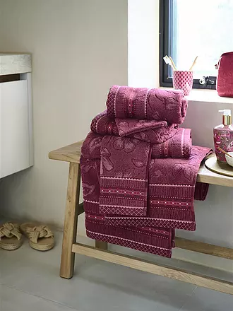 PIP STUDIO | Handtuch  JASMIN JACQUARD 55x100cm Dark Pink | beere