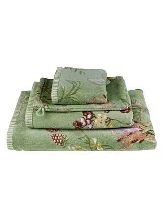 PIP STUDIO | Handtuch 55x100cm SECRET GARDEN Green | hellbraun