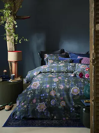 PIP STUDIO | Perkal Bettwäsche FLORES FELICES 70x90cm/140x200cm Dark Blue | dunkelblau