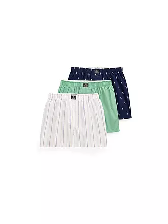 POLO RALPH LAUREN | Boxershorts 3-er Pkg print navy | weiss