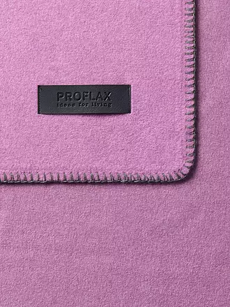 PROFLAX | Wohndecke - Plaid 160x200cm Secret Ecru | lila