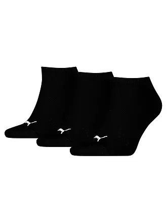 PUMA | Sneaker Socken 3er Pkg blue / gey melange | schwarz