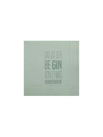 RAEDER | Cocktail Servietten 25x25 DAS IST DER BE GIN | blau