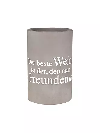 RAEDER | Flaschenkühler BETON 21cm Der beste Wein | grau