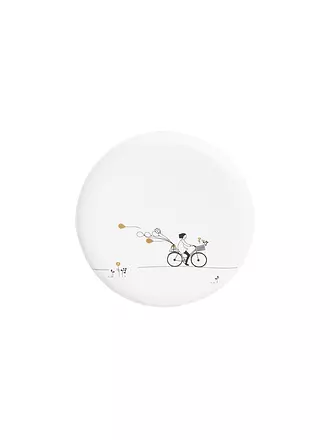 RAEDER | Geschenkteller HOBBY RADFAHREN 15cm Weiss | weiss