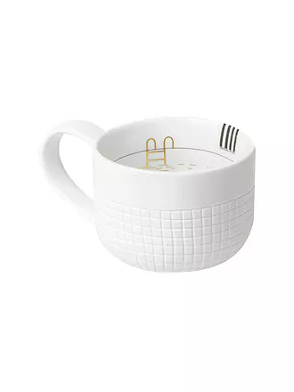 RAEDER | Tasse AUSZEIT BADESEE 9,5x7cm Weiss | weiss