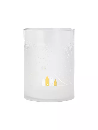 RAEDER | Windlicht 25,5cm SCHEETAG Schneelandschaft | transparent