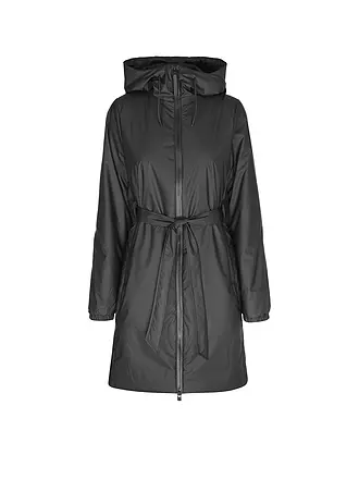 RAINS | Regenjacke LOHJA LONG INSULTED CURVED JACKET | schwarz