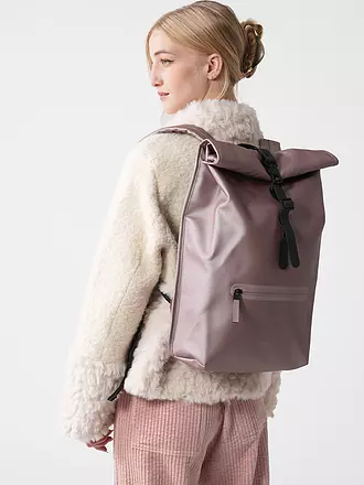 RAINS | Rucksack ROLLTOP W3 | silber