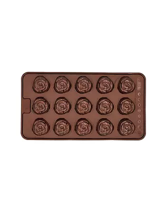 RBV BIRKMANN | Pralinenform ROSE CHOCOLATERIE 2tlg. Silikon Braun | braun