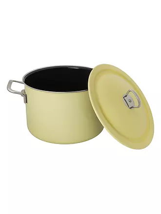 RIESS | Kochtopf mit Eamilledeckel 24cm/6,5l Lemon | grau